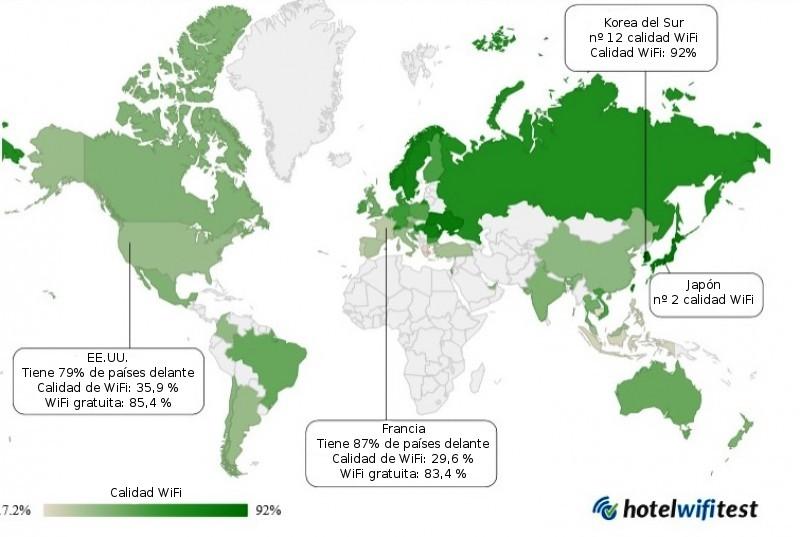 Mapa Wifi por países