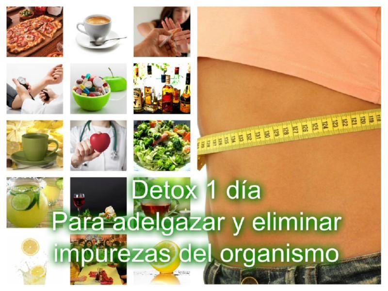  Detox 1 día. Para adelgazar y eliminar impurezas del organismo