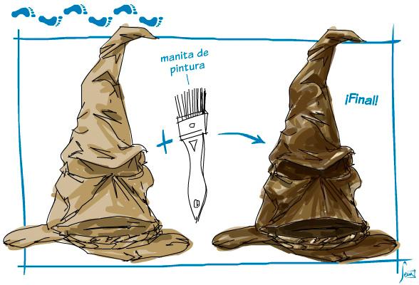 Sexto paso para hacerte un bonito sombrero seleccionador