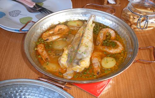 Cataplana de rape y langostinos 2
