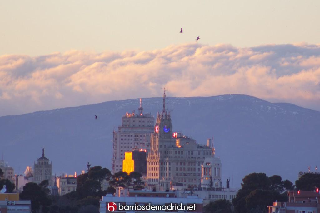 Edificio telefónica invierno torre madrid
