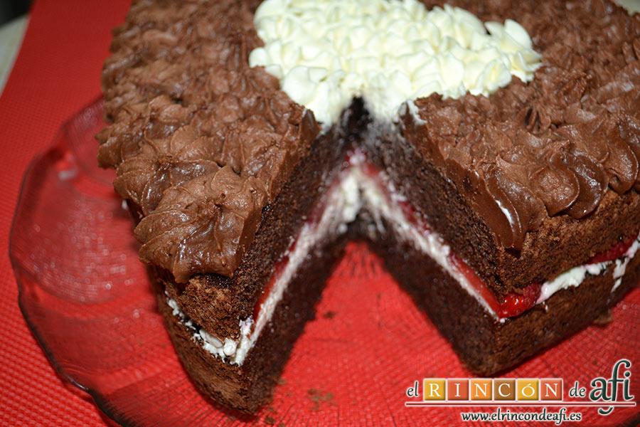 Tarta de San Valentín, servimos en porciones