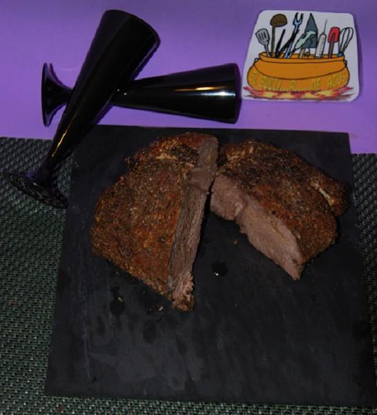 ternera cortada por la mitad