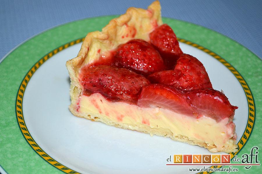 Tarta de fresones, sugerencia de presentación