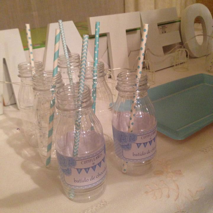 decoración fiesta infantil topos azules