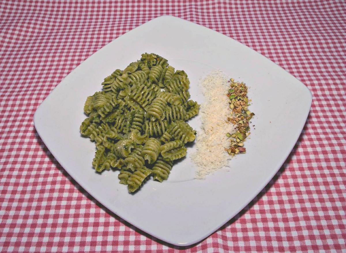 receta de pasta con pesto de pistachos