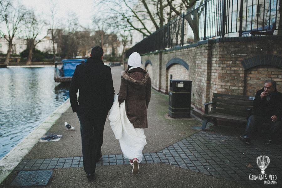 Foto vía Germán&Vero, postoboda Jessica+Paco en Londres