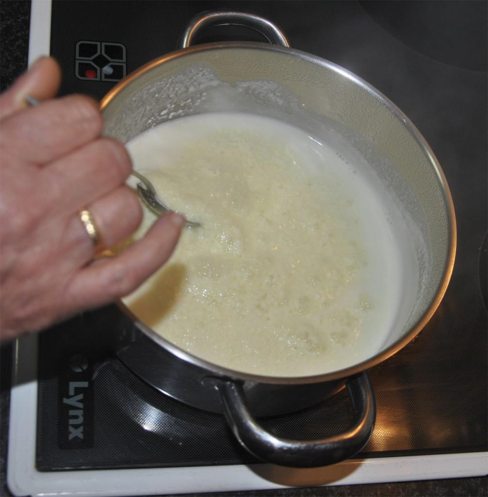 Leche de calostros cuajada