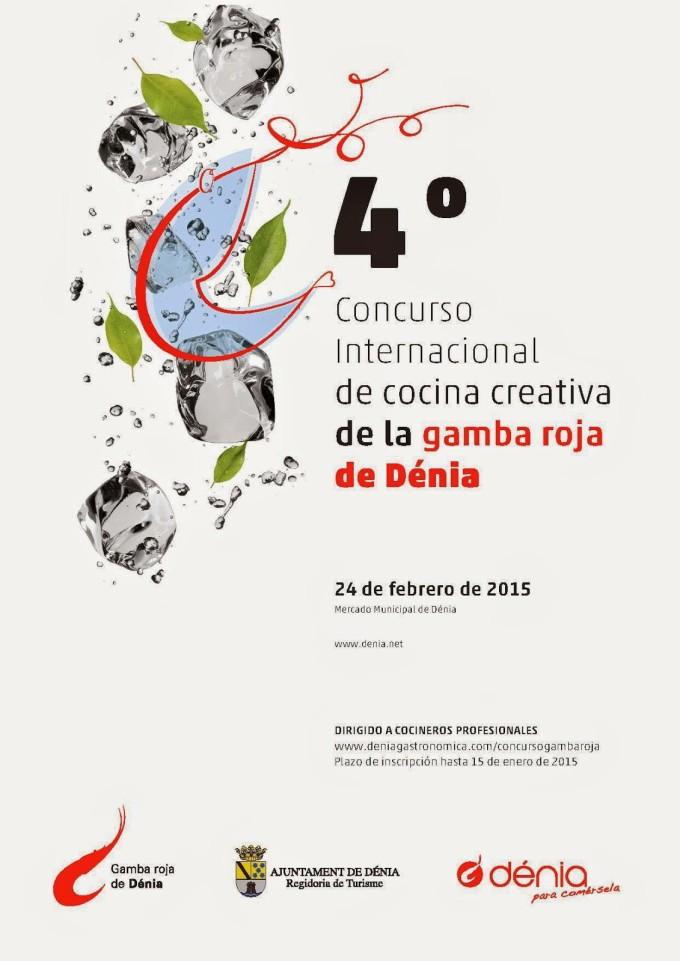 Cartel del IV concurso internacional de cocina creativa con Gamba Roja de Dénia