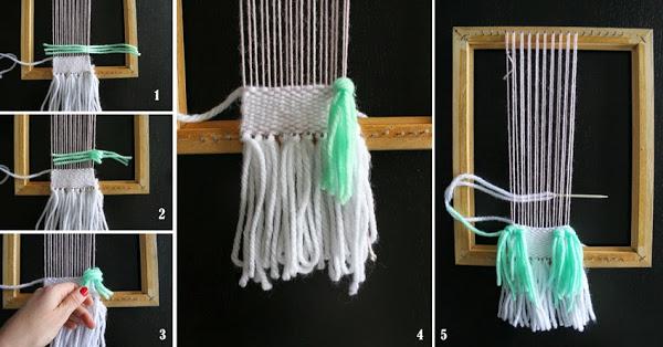 tejiendo en un telar diy8