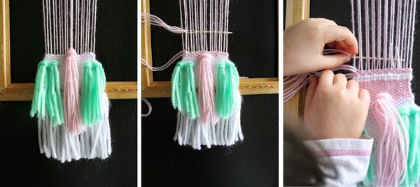 tejiendo en un telar diy9