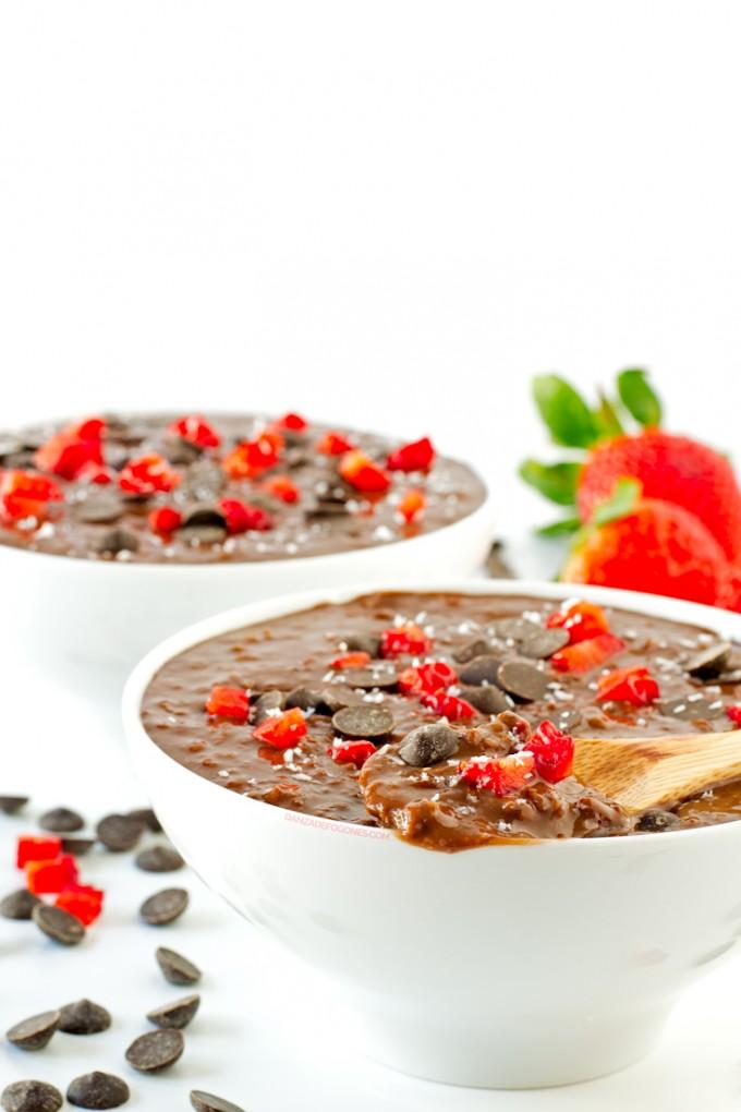 Gachas de Avena de Chocolate