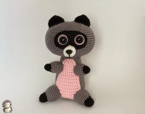 lindo mapache amigurumi