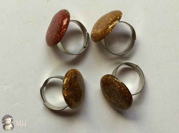 Anillos con silicona brillante