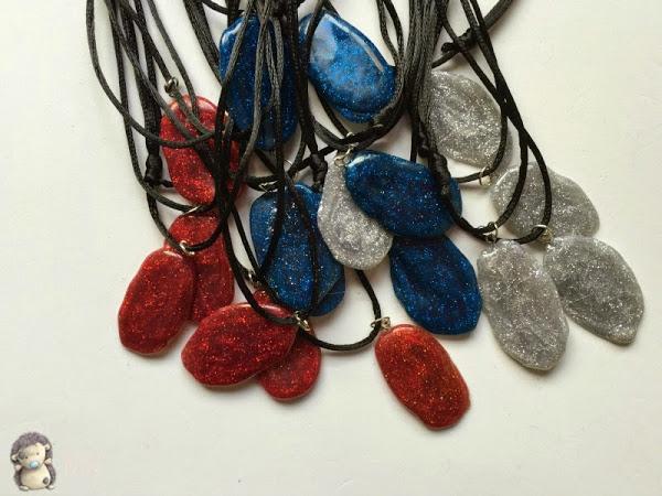 Colgantes de silicona brillantes