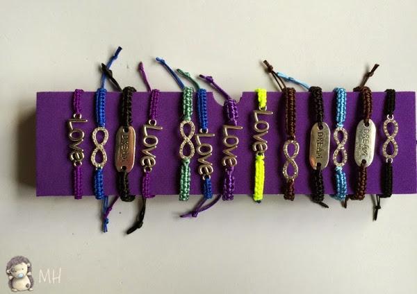 Pulseras de nudos sencillas