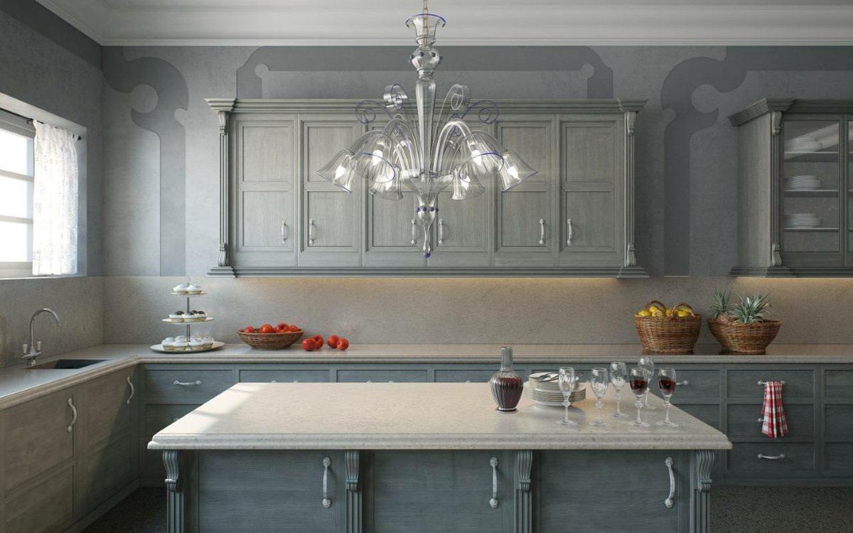 cocina rústica en color gris