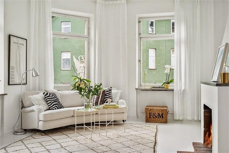 apartamento de estilo nórdico en blanco 