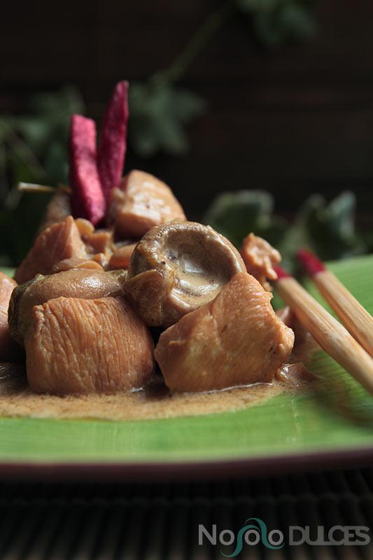 No solo dulces - Strogonoff pollo estilo asiatico