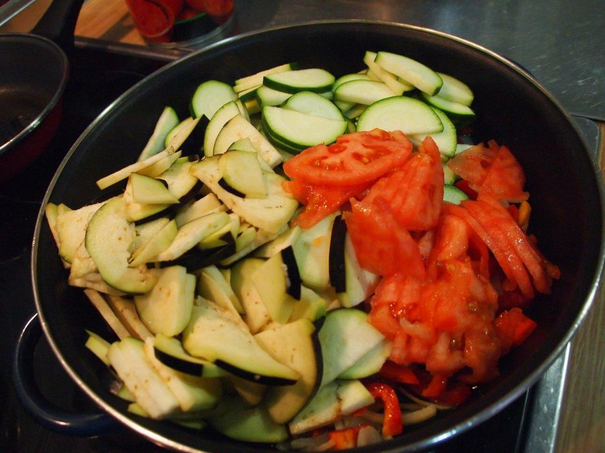 Lasaña verduras queso feta