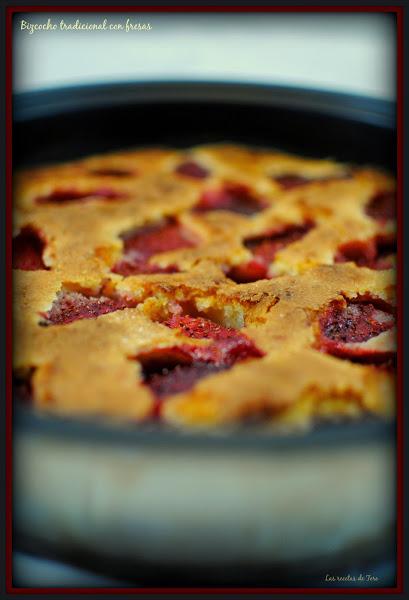 bizcocho tradicional con fresas tererecetas 02