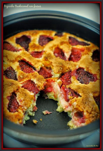 bizcocho tradicional con fresas tererecetas 06
