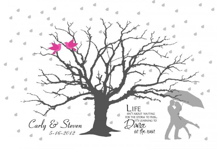 plantilas para bodas árbol de huellas