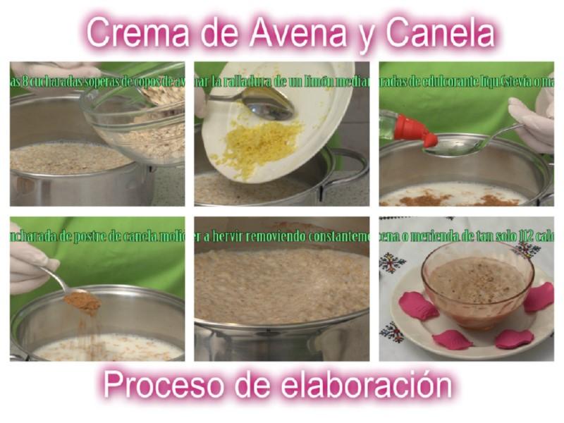 Crema de Avena y Canela, proceso de elaboración