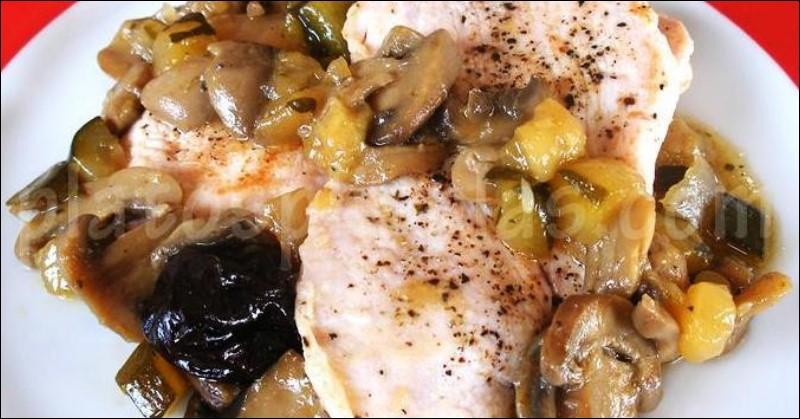 Pavo-con-champiñones