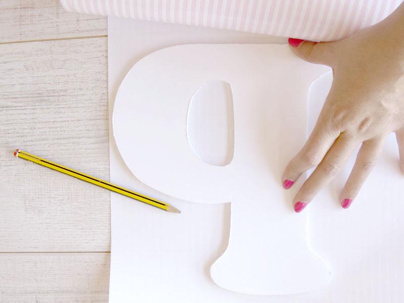 letras de cartón pluma