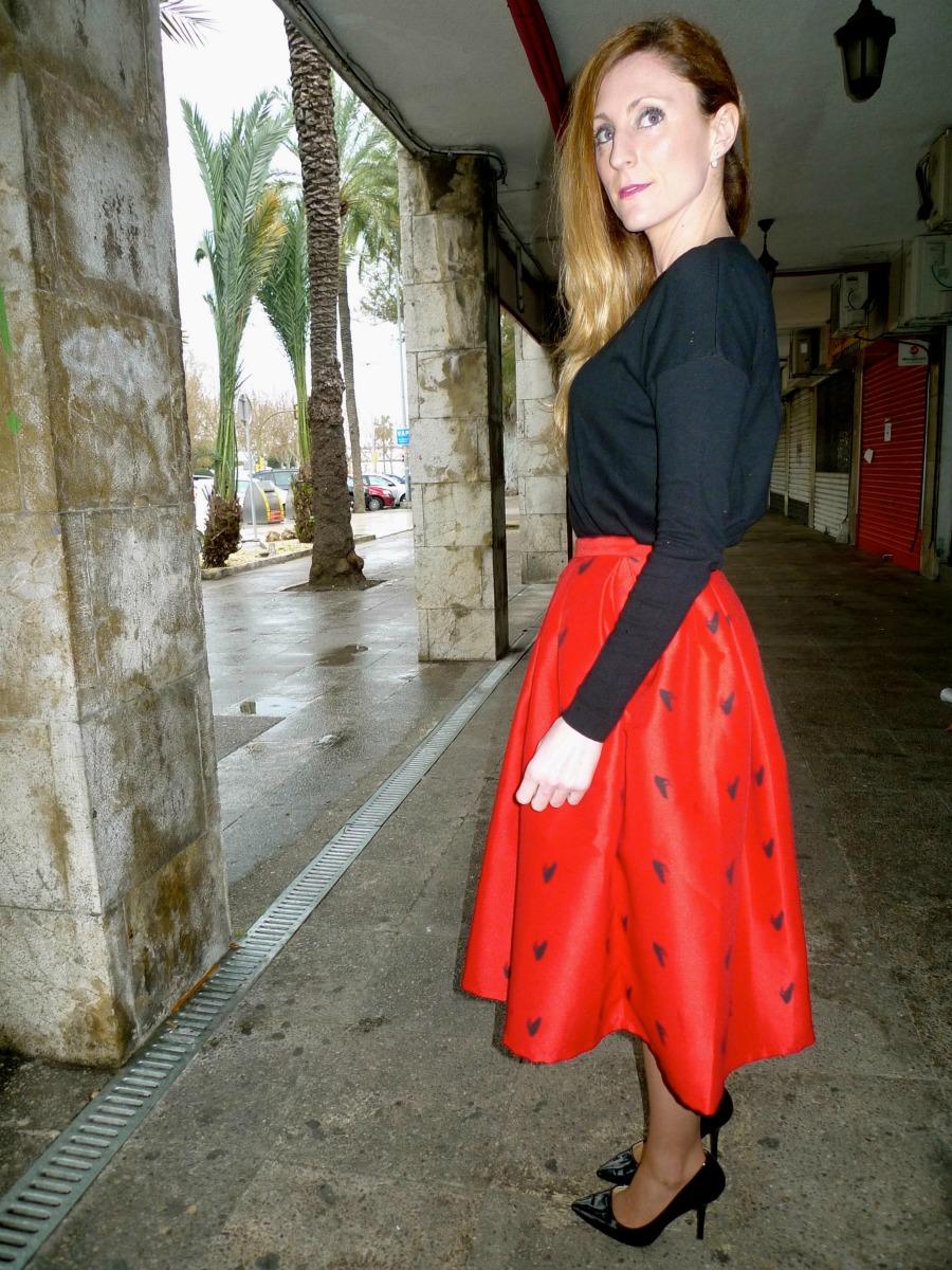 falda midi roja livelovepolly by paula casielles f