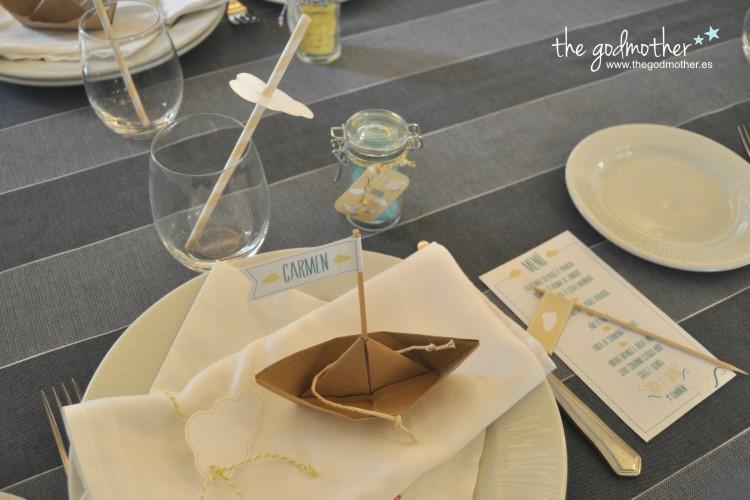 decoración mesa comunion barcos de papel - decoración mesa barcos de papel - decoración barcos de papel - comunión barcos de papel 4
