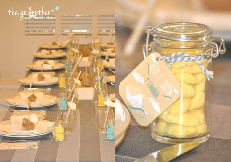 decoración mesa comunion barcos de papel - decoración mesa barcos de papel - decoración barcos de papel - comunión barcos de papel 1