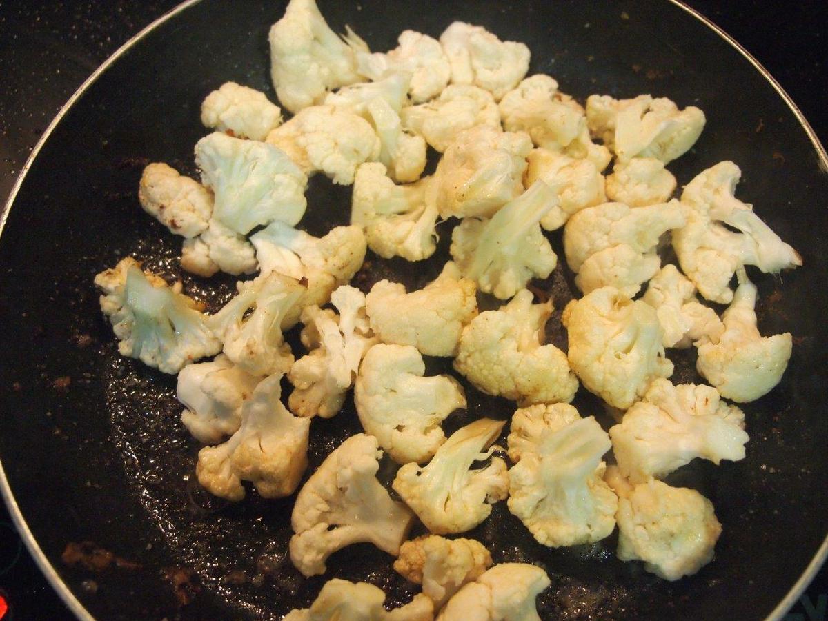 Arroz con bacalao y coliflor