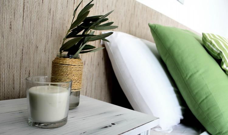 habitación verde detalle