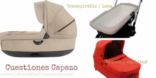 Fíjate en el espacio de dentro del capazo y en si es o no transpirable