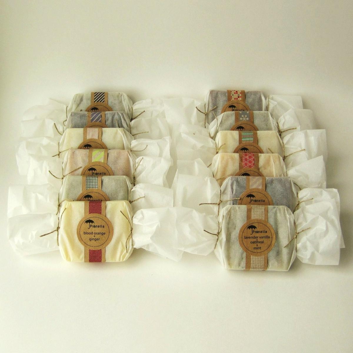 Envoltorio para jabón artesano con papel de seda