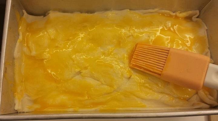 Hojaldre de puerro y langostino (3)