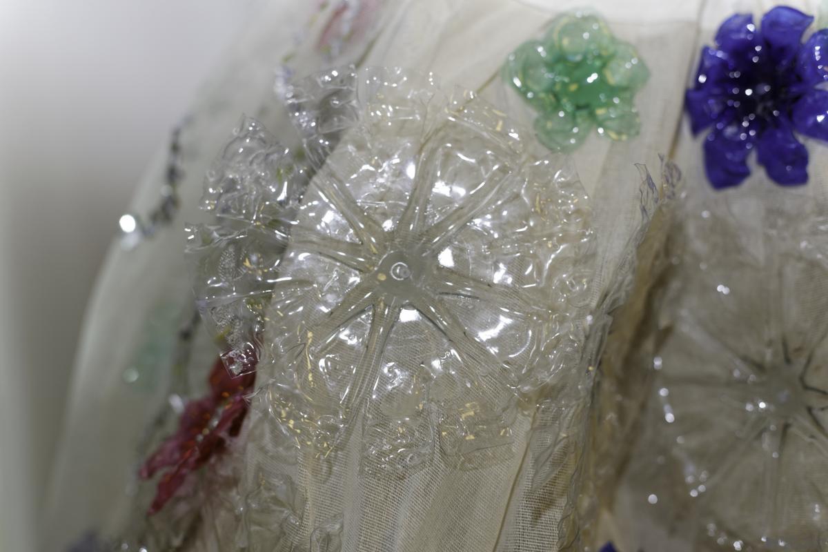 Falda Traje de Valenciana #ecofallera con botellas de plástico