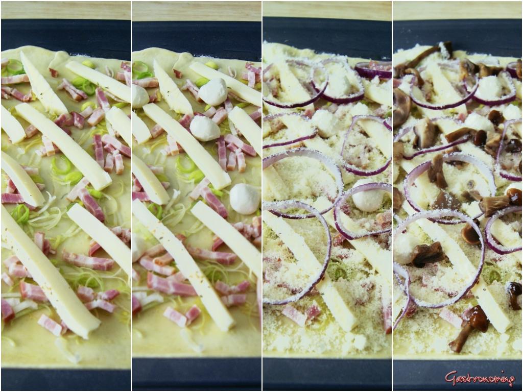 pizza bianca ai funghi