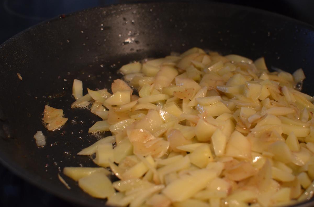 piel patatas sarten
