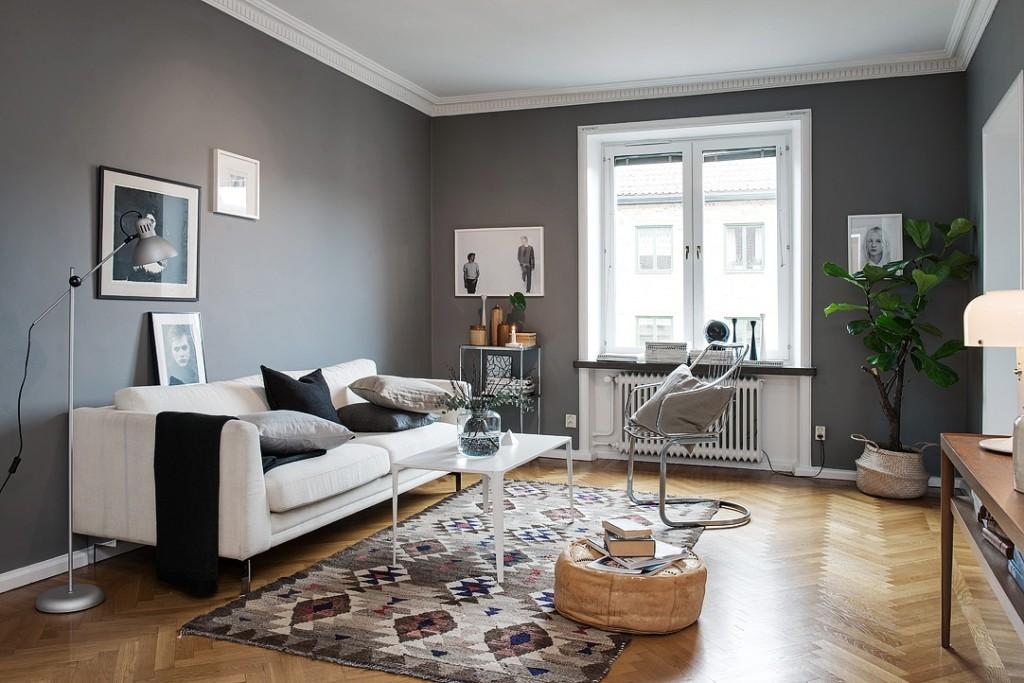 Un apartamento en gris y blanco; Elegancia y modernidad.