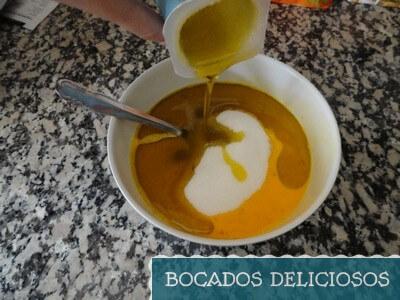 vertemos en el bol los ingredientes