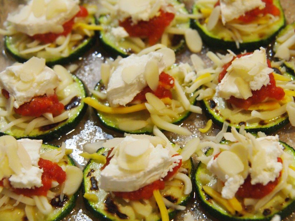 Pizzetas calabacín queso de cabra