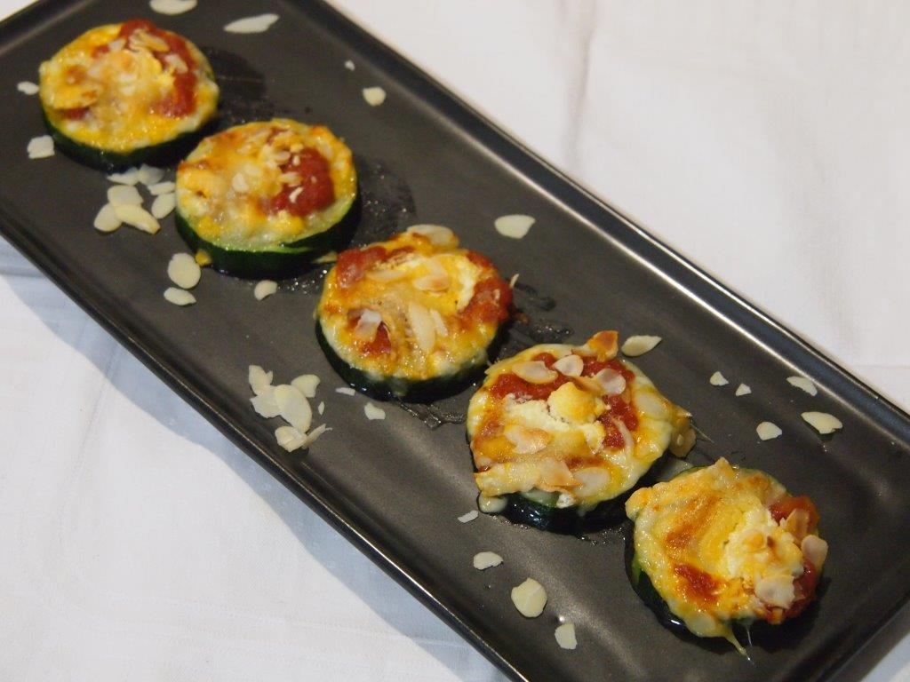 Pizzetas calabacín queso de cabra