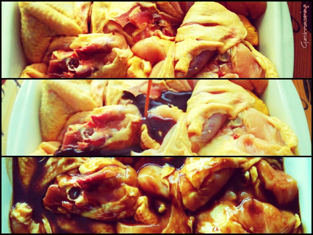 Pollo asado con salsa Teriyaki