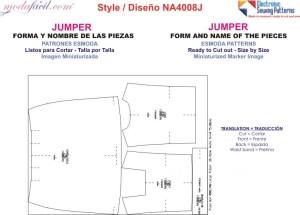 falda escolar tableada con peto