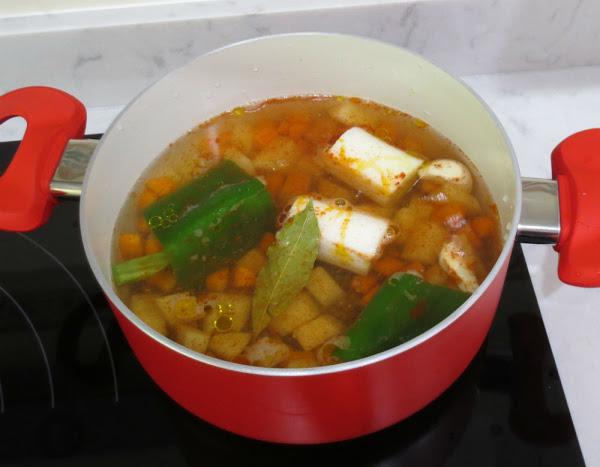 Ingredientes lentejas en olla