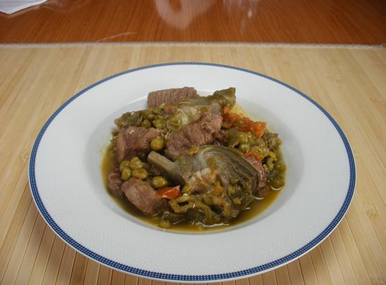 Ternera con alcachofas2