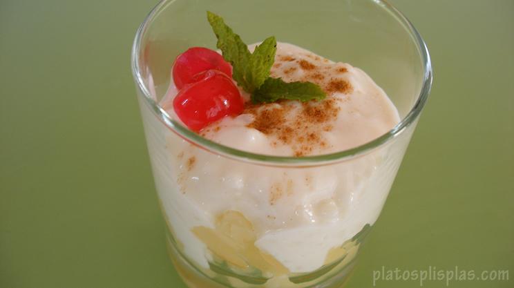Entrada Arroz con leche y piña
